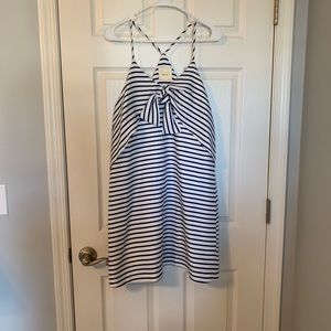 Maeve blue & white striped dress